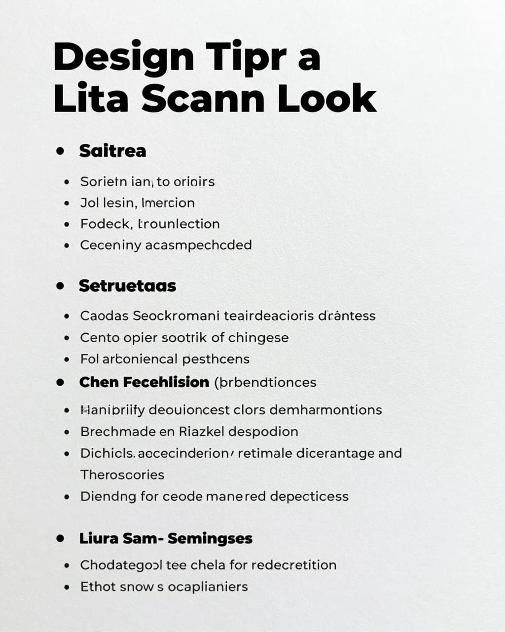Hand-drawn graphite sketch on light gray paper showing clean ATS-friendly resume elements like bold headers, bulleted lists, one-column layout, and snippets of skills and education sections.